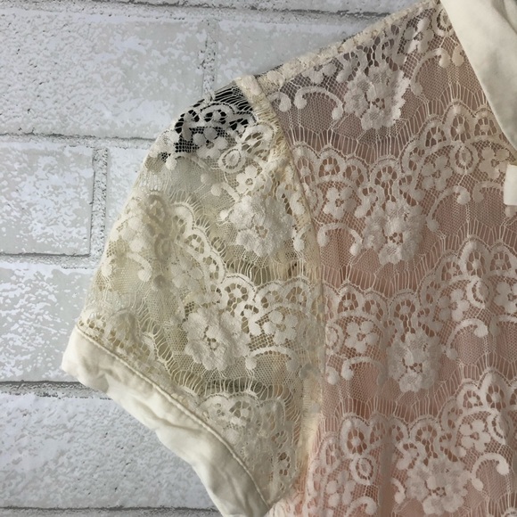 Forever 21 | Ivory Pink Lace Dress Bow Small - Picture 6 of 8